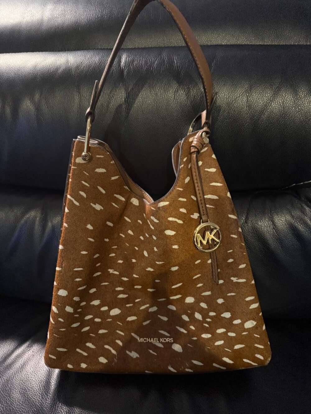 Michael Kors Leather Bag w/Real Calf Hair